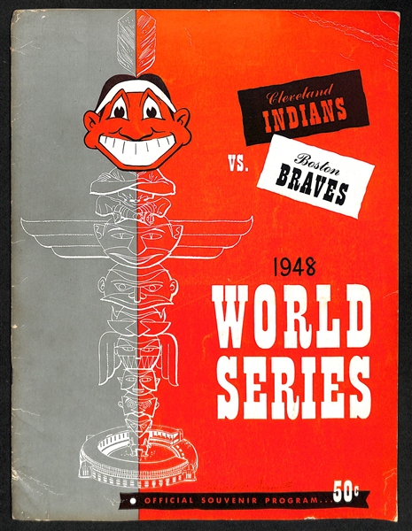 1948 World Series Program Indians vs. Braves