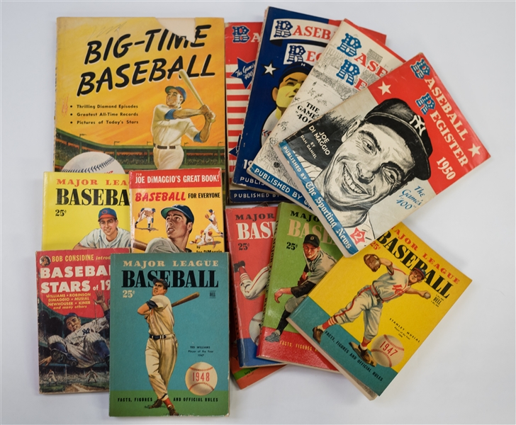 Lot Of 13 Vintage Baseball Books c. 1940s/1950