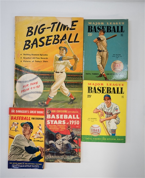 Lot Of 13 Vintage Baseball Books c. 1940s/1950