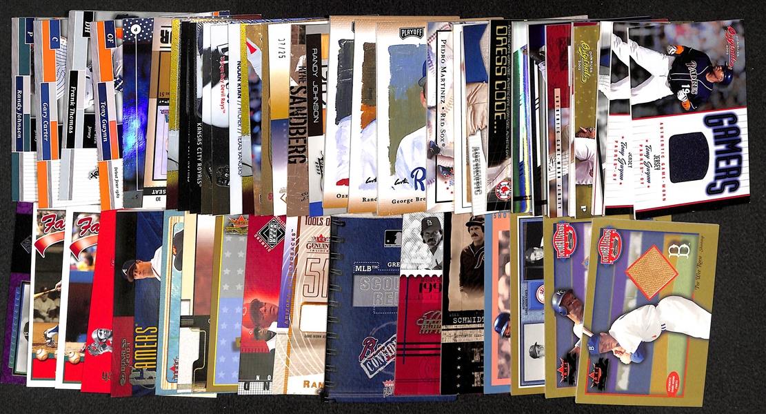 Lot Of 50 Baseball HOF Relic Cards