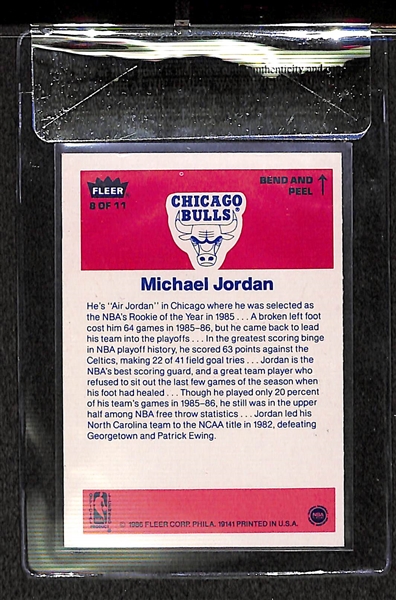 1986-87 Fleer Stickers Michael Jordan Rookie Card BVG 6.5