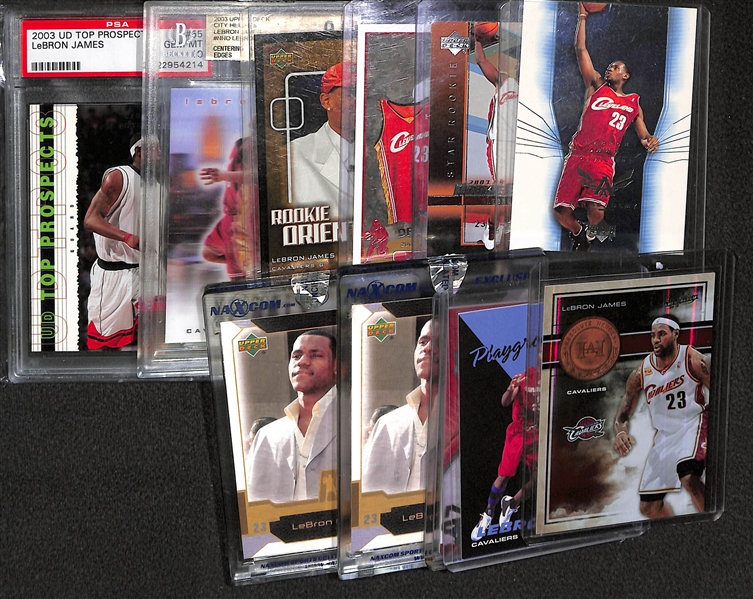 Lot Of 11 LeBron James Rookie & Parallel Cards