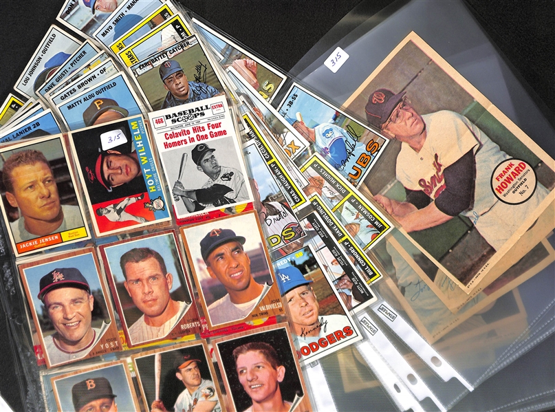 Lot Of 72 1960-67 Topps Baseball Cards & 10 1967 Posters