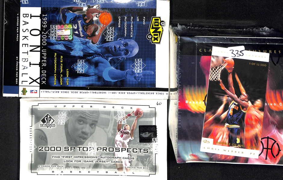 Lot Of 3 Sealed Basketball Boxes w. 1999-00 Ionix