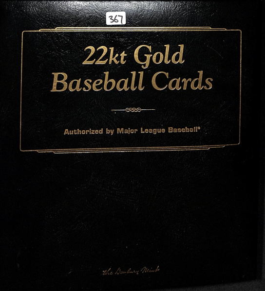 Danbury Mint 22KT Gold Baseball Card Set