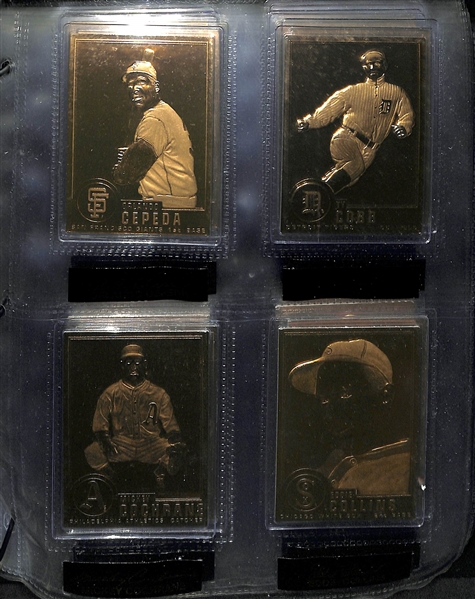 Danbury Mint 22KT Gold Baseball Card Set