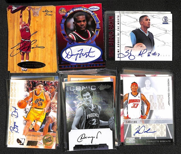 Lot Of 75 Basketball Autograph Cards