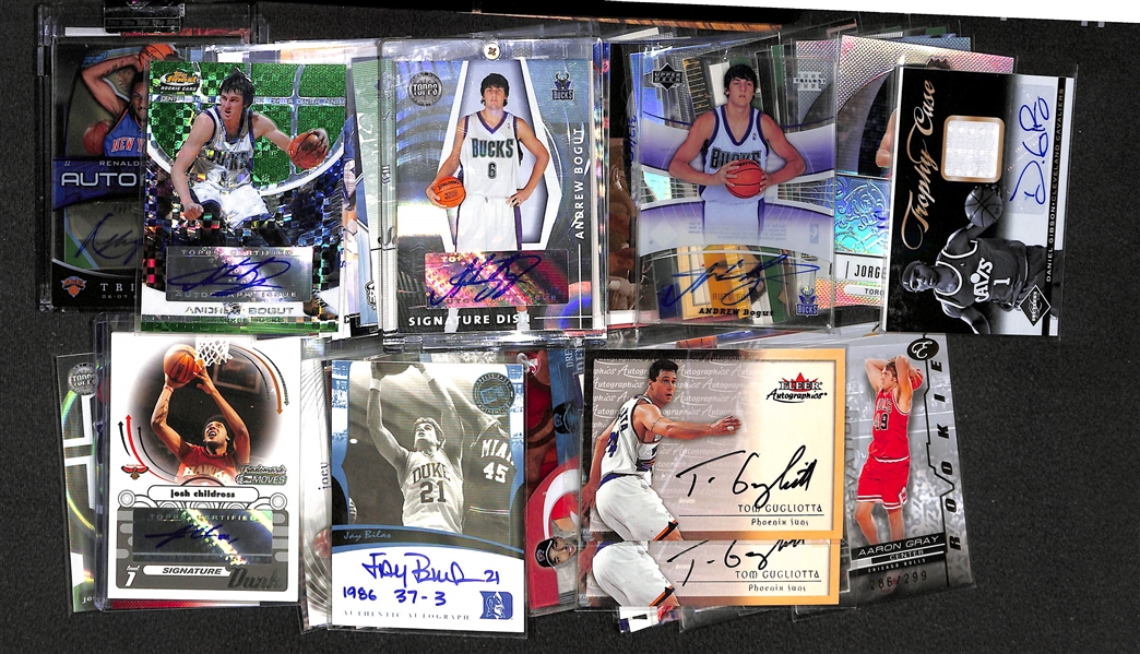 Lot Of 75 Basketball Autograph Cards