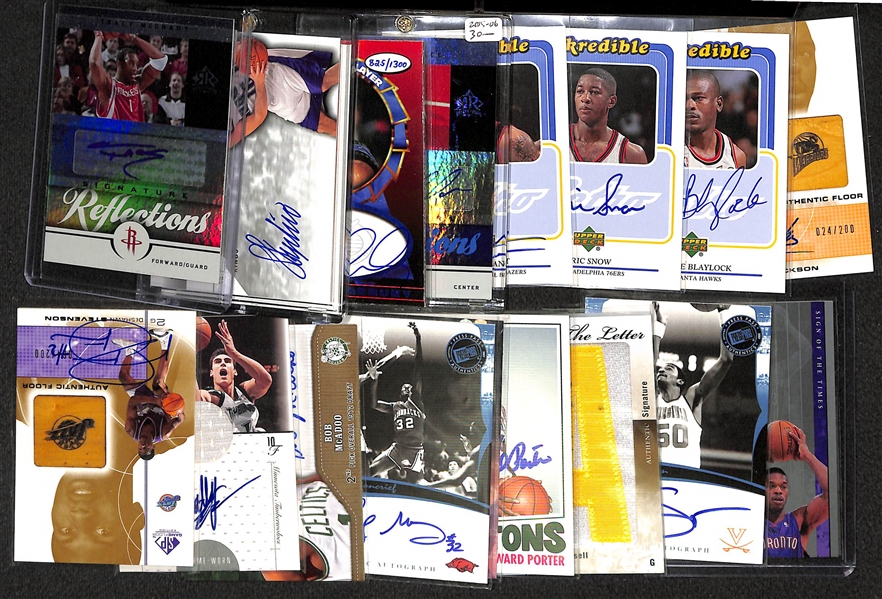 Lot Of 18 Basketball Stars Autograph Cards w. Tracy McGrady