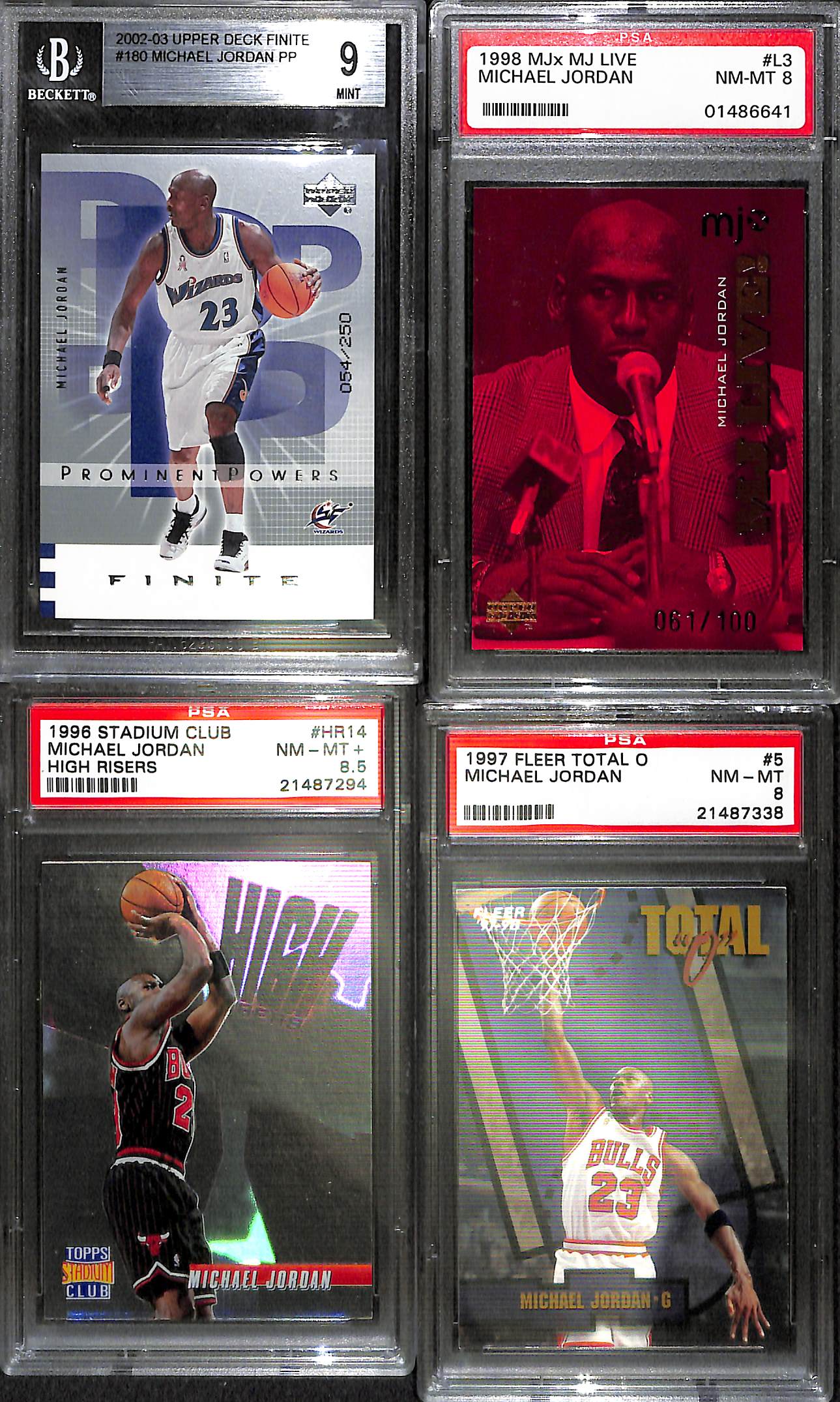 Lot Detail - Lot Of 4 Michael Jordan Insert Cards