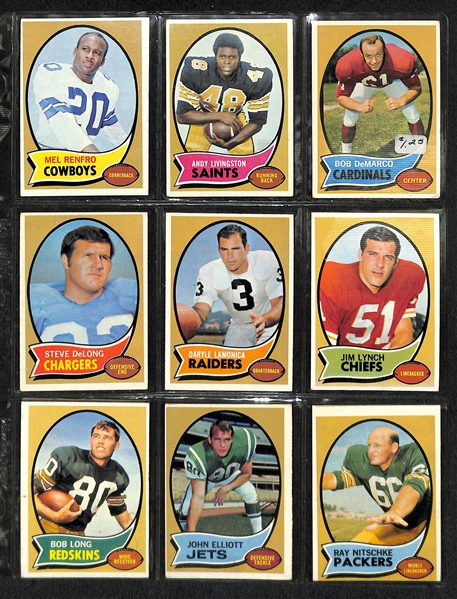 Lot Of 200+ Different Football Card From 1970-1972