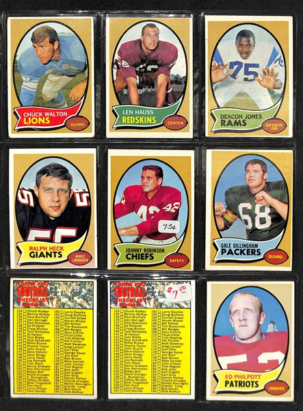 Lot Of 200+ Different Football Card From 1970-1972