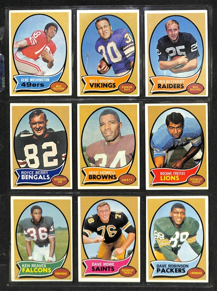 Lot Of 275 Different Football Cards From 1970-1972