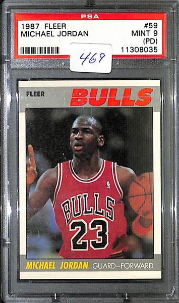 1987 Fleer Michael Jordan Card PSA 9