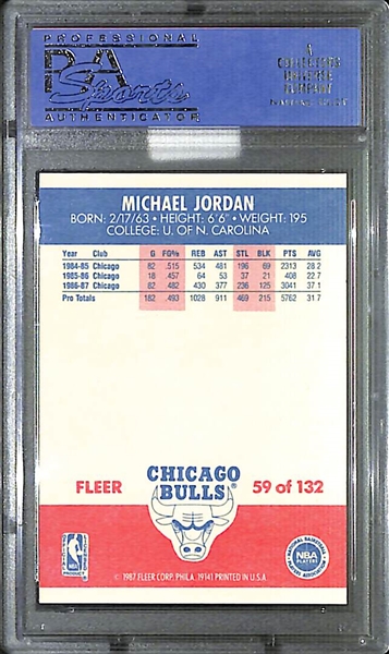 1987 Fleer Michael Jordan Card PSA 9