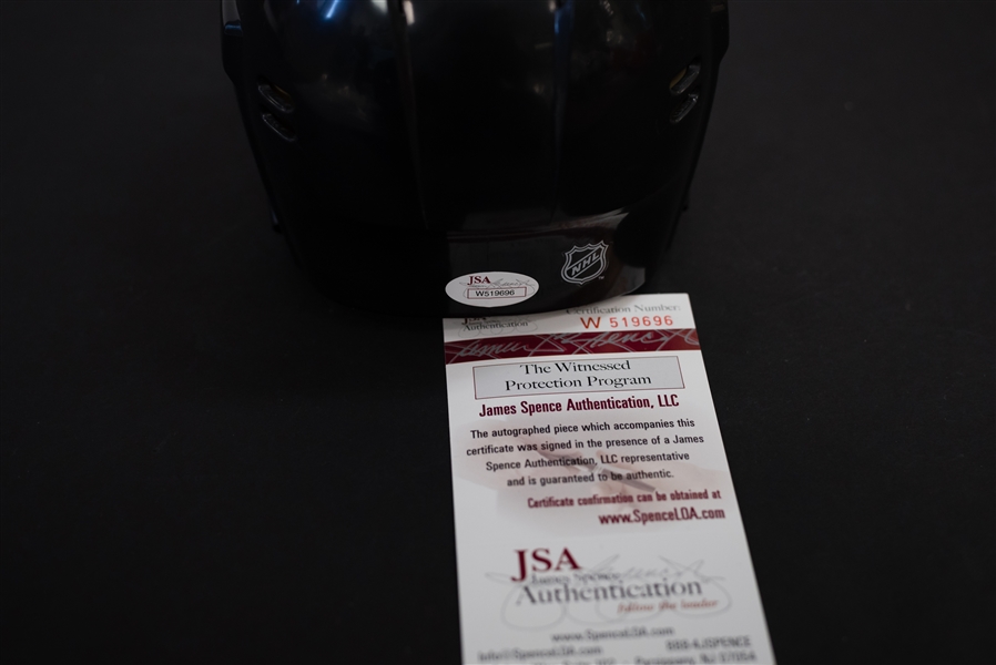 Bill Barber Signed & Inscribed Mini Helmet - JSA