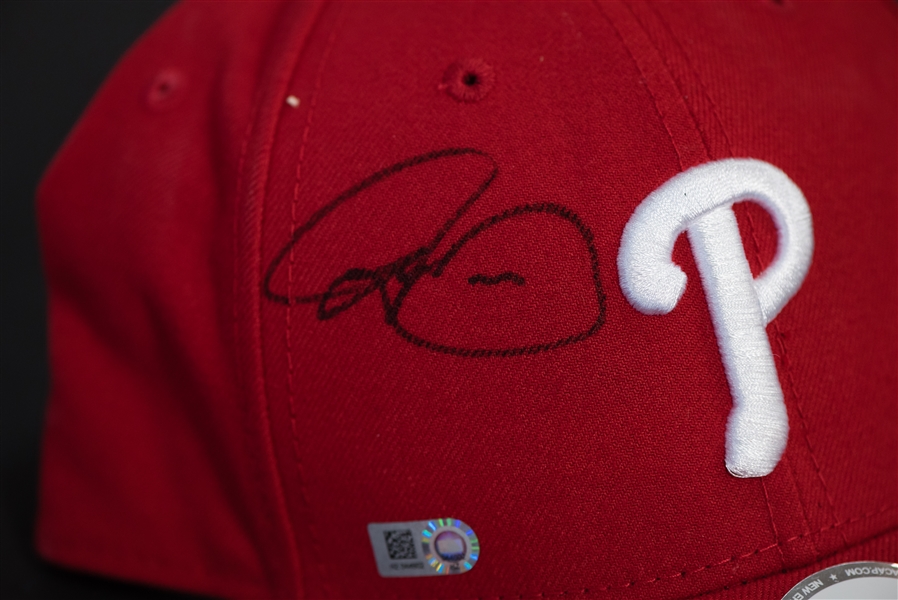 Domonic Brown Signed Phillies Hat - MLB COA