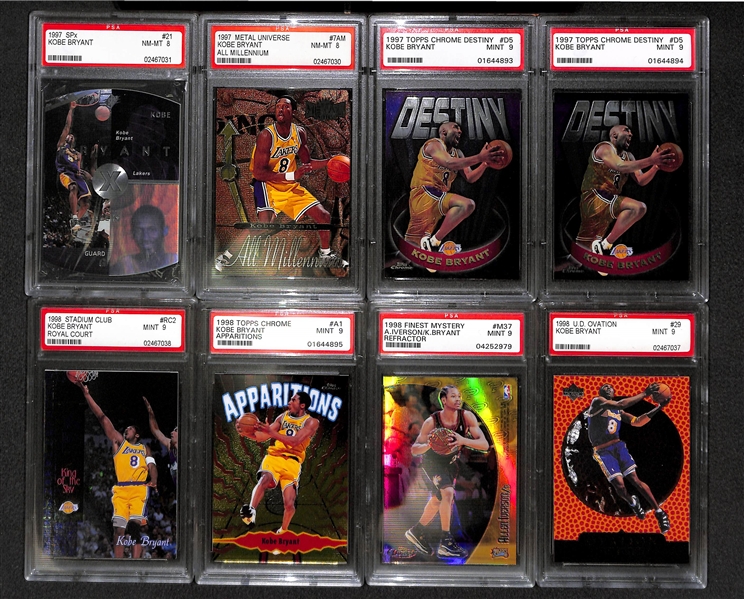 Lot Of 17 Kobe Bryant PSA Graded Cards
