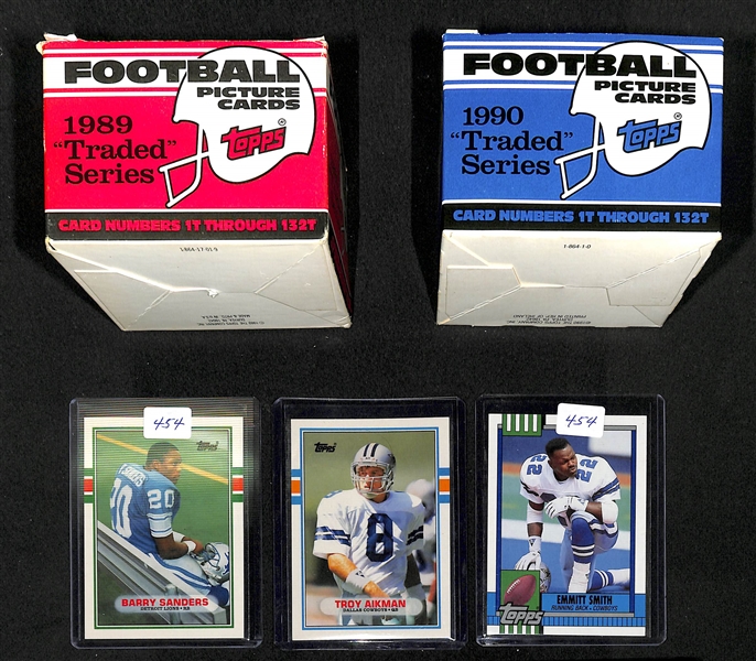 1989 & 1990 Topps Football Traded Card Sets