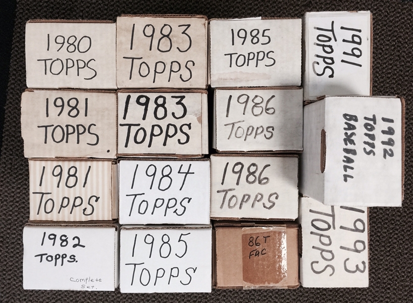 Lot of 15 Topps Baseball Sets from 1980 – 1993