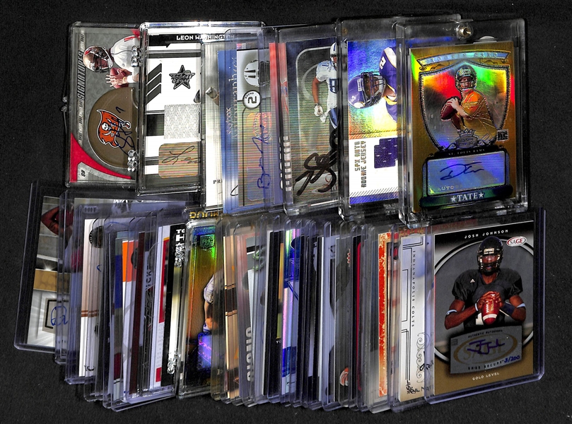 Lot Of 40 Football Auto Cards