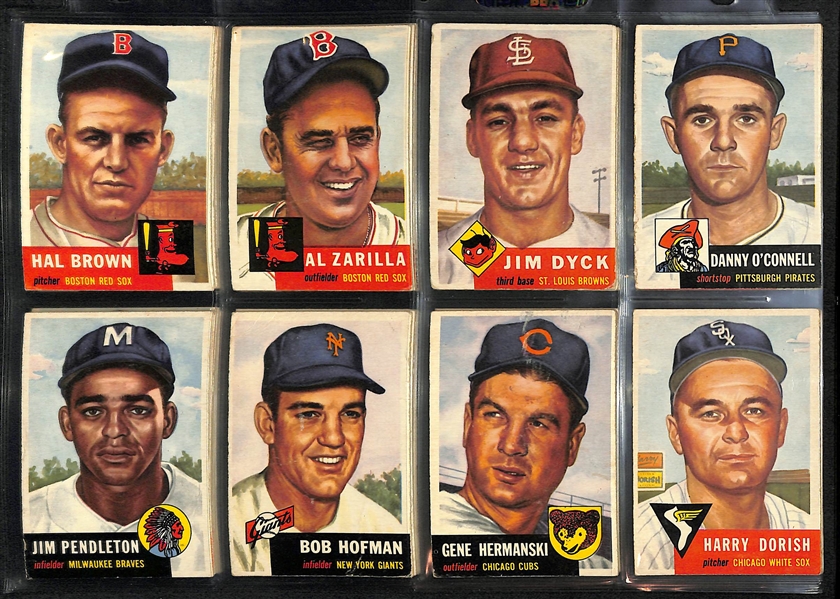 1953 Topps Lot Of 44 Vintage Cards W/ Whitey Ford