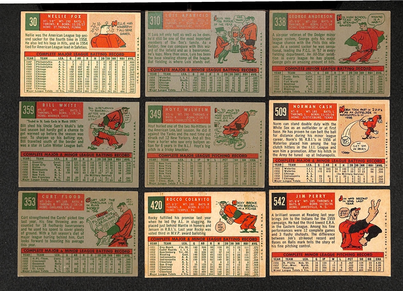 Lot Of 200 Different 1959 Topps Baseball Cards 