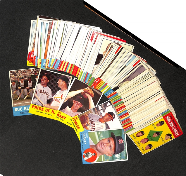 Lot Of 180 Different 1963 Topps Baseball Cards