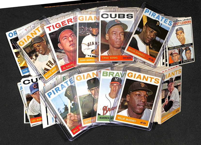 1964 Topps Baseball Partial Card Set Of 455 Different Cards