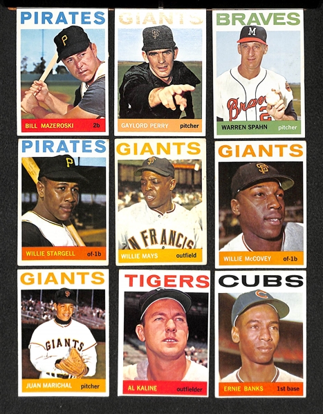 1964 Topps Baseball Partial Card Set Of 455 Different Cards