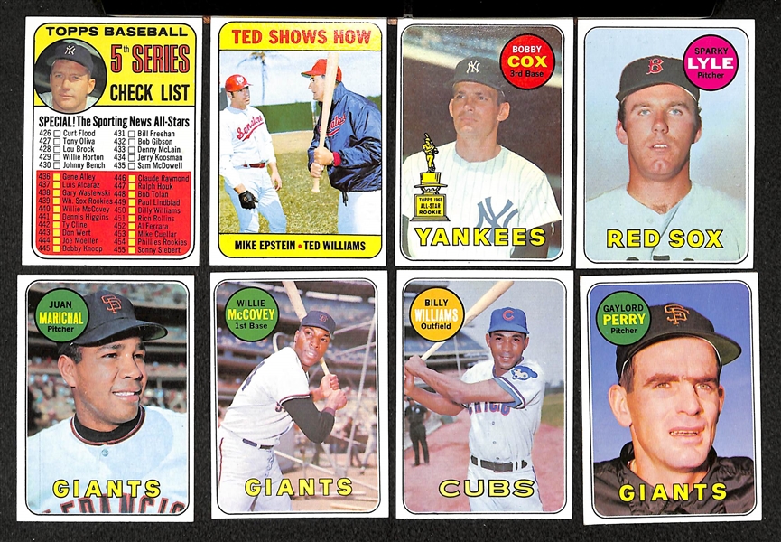 Lot Of 235 Different 1969 Topps Baseball Cards