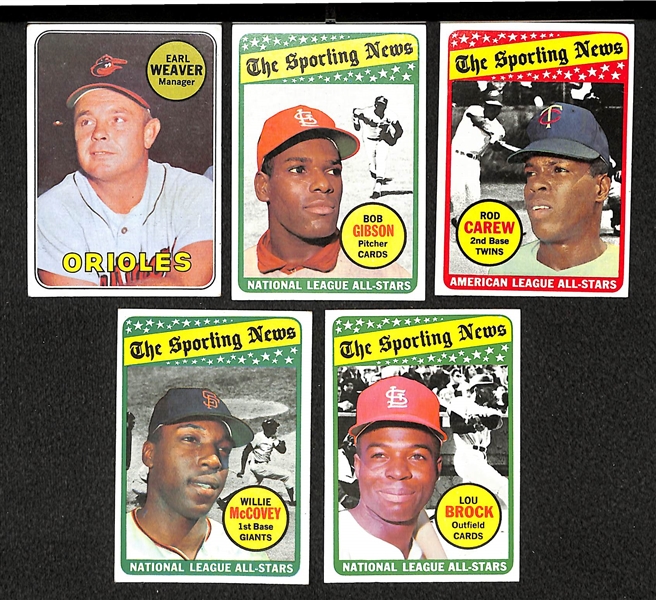 Lot Of 235 Different 1969 Topps Baseball Cards