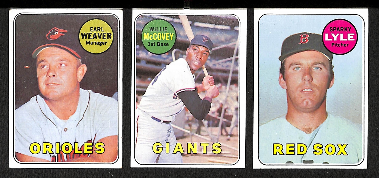 Lot Of 235 Different 1969 Topps Baseball Cards