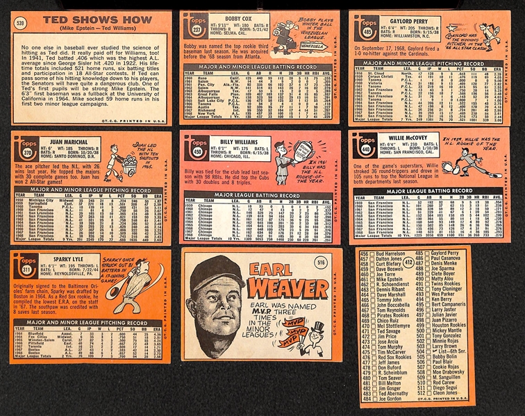 Lot Of 235 Different 1969 Topps Baseball Cards