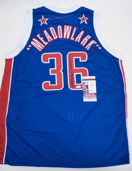 Meadowlark Lemon Signed Globetrotters Jersey - JSA