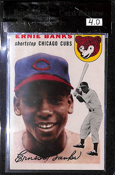 Lot Detail - 1954 Topps Ernie Banks #94 Card BVG 4.0 - Rookie Card!