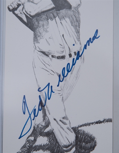 Ted Williams Signed 4 x 10 Print - SGC COA