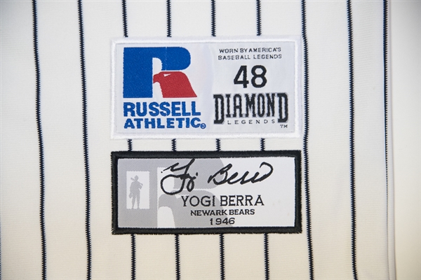 Sold at Auction: Yogi Berra Signed Russell Athletic 1946 Newark