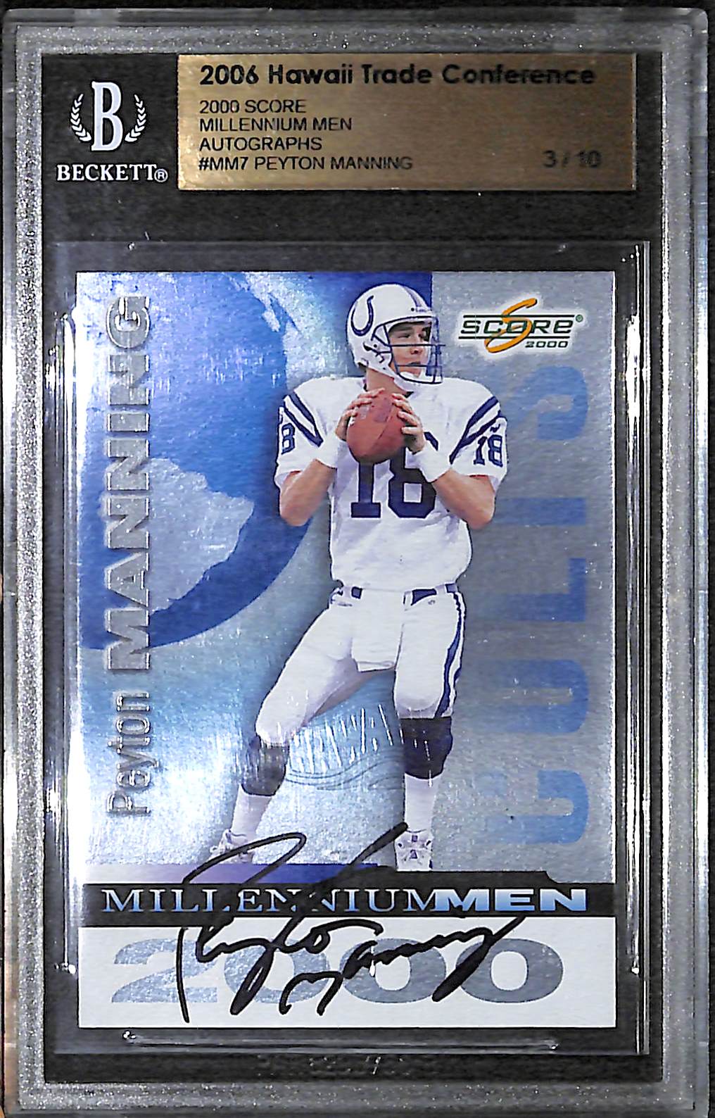 Lot Detail - RARE 2000 Score Millennium Peyton Manning Autograph Card # ...