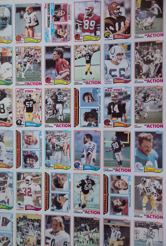 Lot Detail - 1982 Topps Football Uncut Card Sheet Of 132 Cards w ...