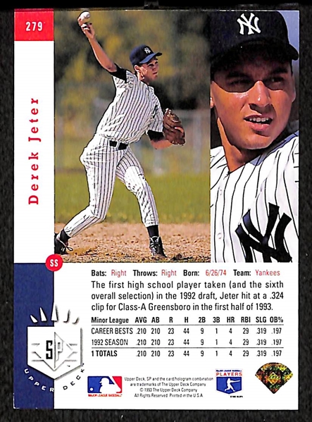 1993 Upper Deck SP Derek Jeter Rookie Card