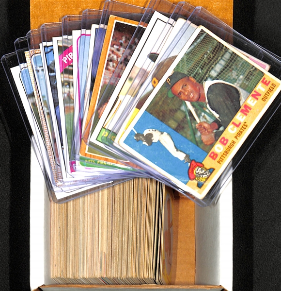 Lot of 135 Pittsburgh Pirates Topps Baseball Cards from 1959-1969