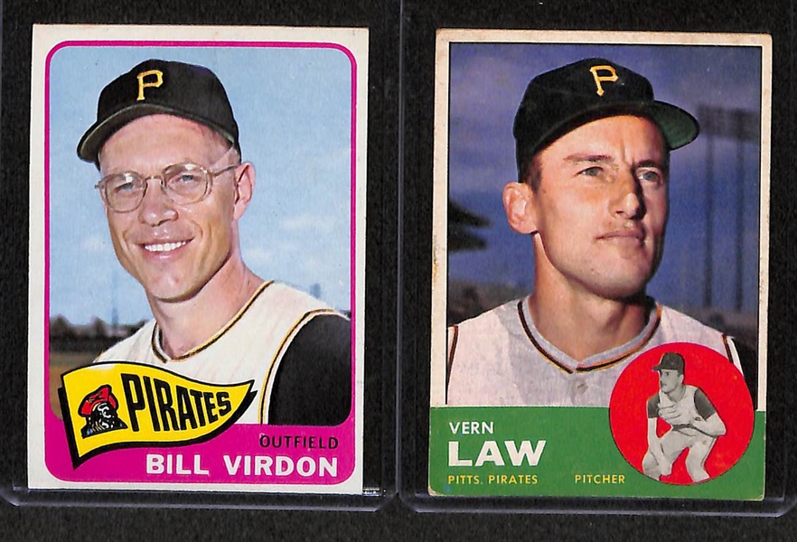 Lot of 135 Pittsburgh Pirates Topps Baseball Cards from 1959-1969