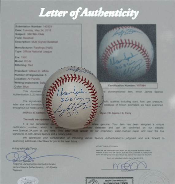 Nolan Ryan/steve Carlton/gaylord Perry Triple Autograph Signed 