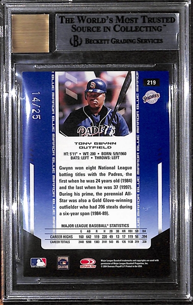 Lot Detail - 2004 Leaf Certified Materials Tony Gwynn Blue Mirror ...