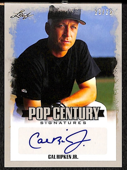 2015 Leaf Pop Century Cal Ripken Jr #23/25 Autograph Card