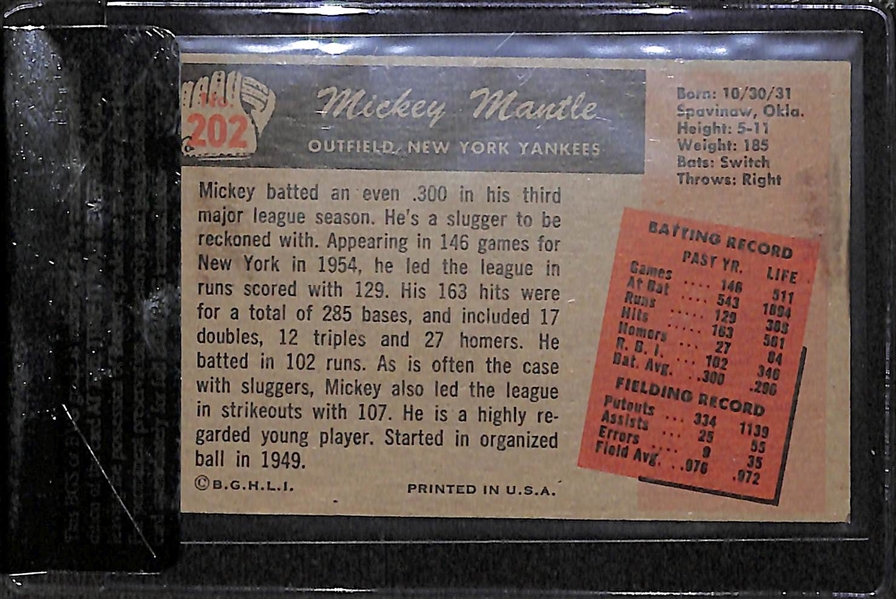 Lot Detail - 1955 Bowman Mickey Mantle #202 - BVG 2.5