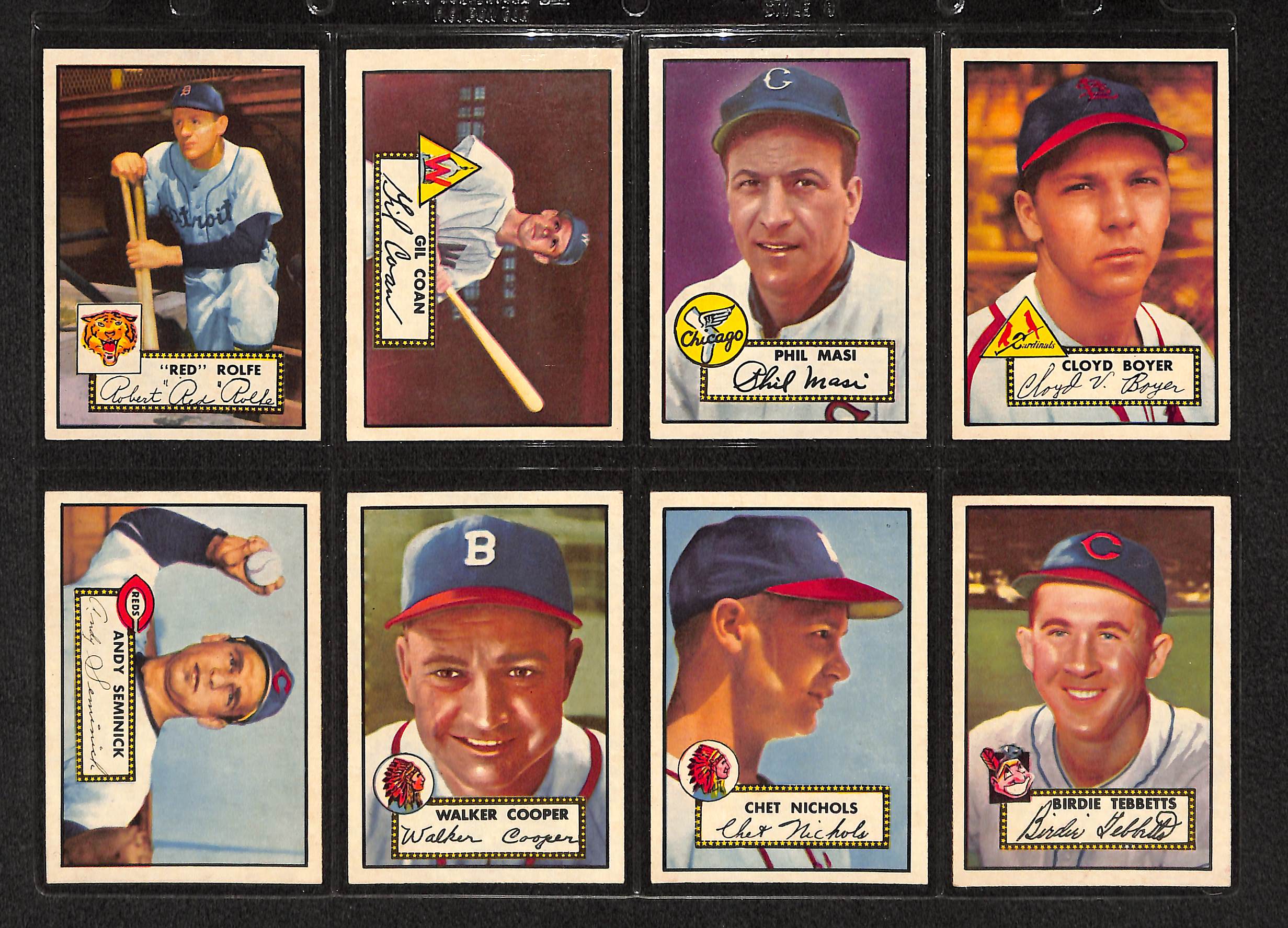 Lot Detail - Lot Of 8 1952 Topps Baseball Cards w/ Red Rolfe & SP's