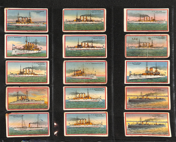 Lot Of 59 Early 1900's E-Series Caramel Cards w/ Boxers