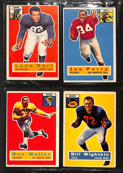 Lot Of 44 1956 Topps Football Cards w. Norm Van Brocklin, Creekmur, Christiansen, Bednarik, Donovan, Fears, More